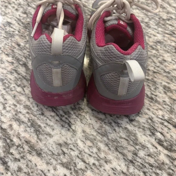 Reebok Gray and Purple Athletic Shoes with Supportive Midsole - Picture 2 of 7